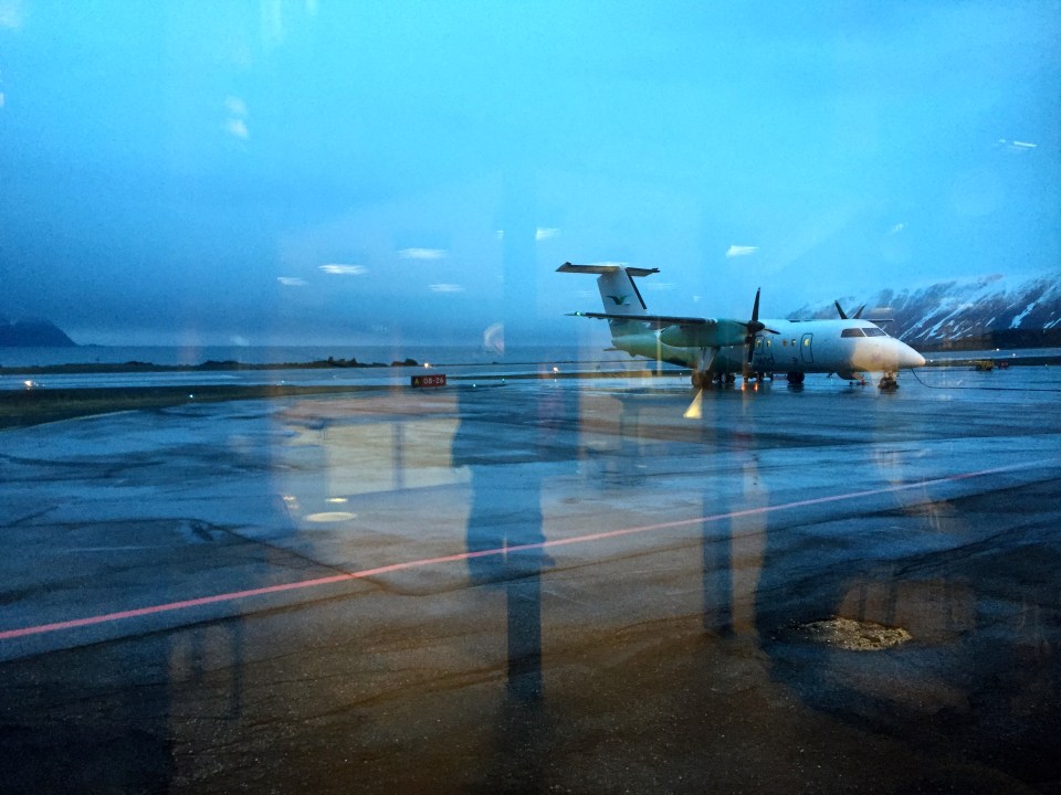 Arrived in Honningsvag - sleeting