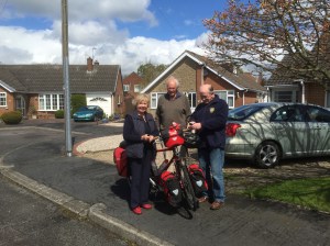 Bidding adieu to parents and uncle in Duffield
