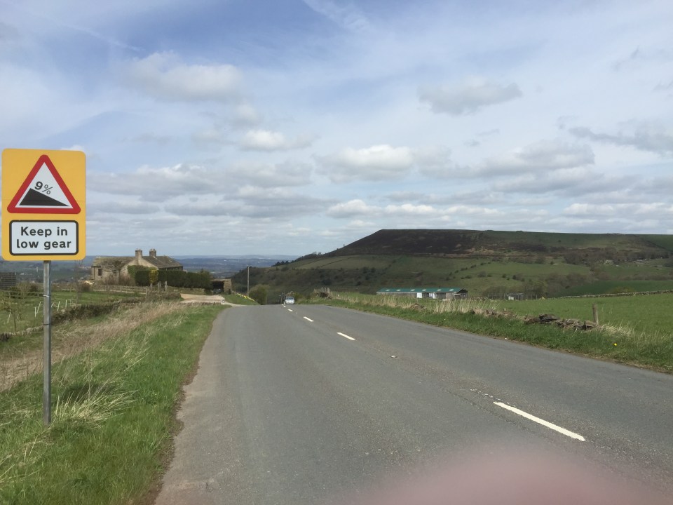 More hills, this one downwards