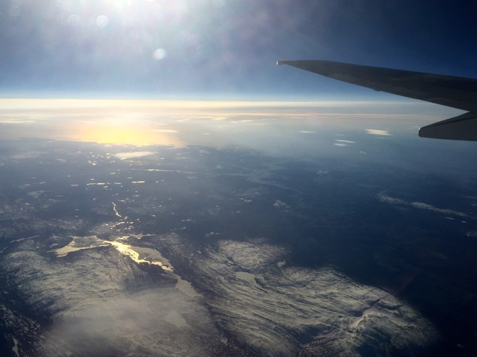 Flying over Norway, lovely view