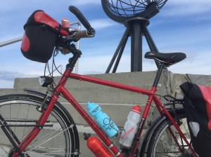 Nordkapp - Cycle Tour Fest bottle, and a travelling lobster