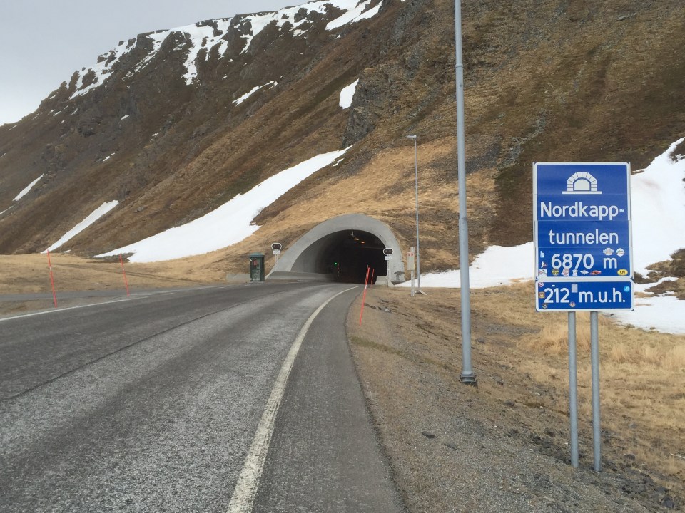 Nordkapp tunnel entrance