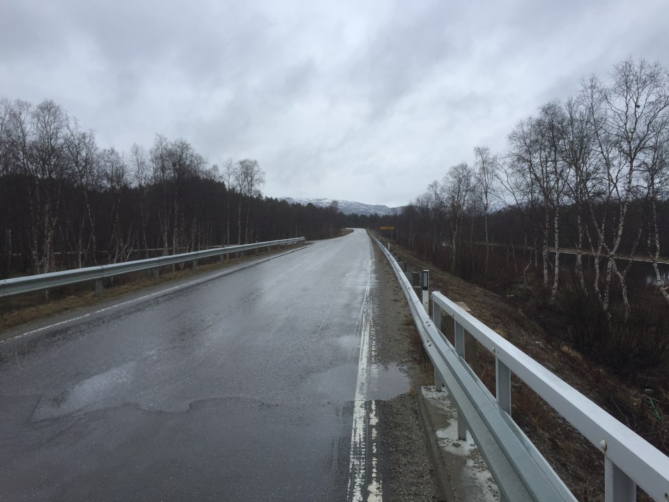 Rainy day on the road