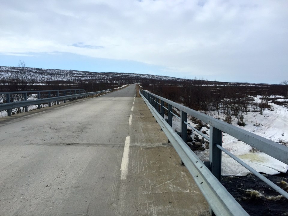 Bridge crossing - more Arctic Tundra on the menu