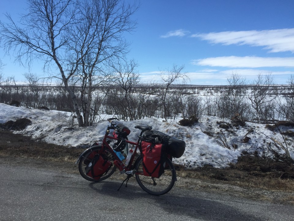 Pit stop next to, you guessed it, a frozen lake
