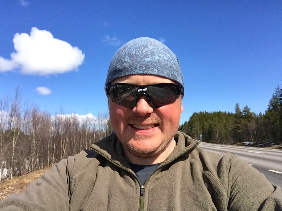 Singing selfie in the sunshine
