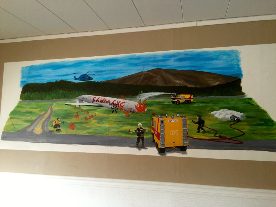 Strange fresco in lodge in Gallivare