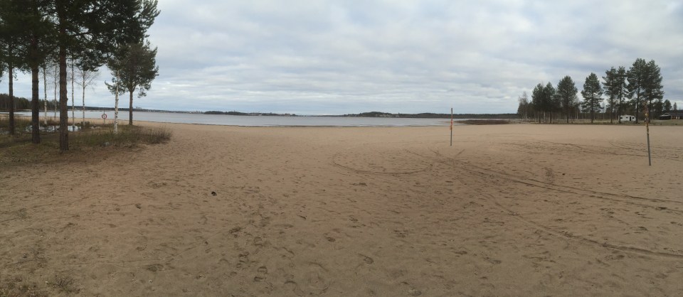 Beach scene at First Camp