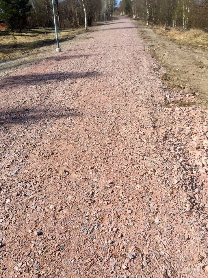 Bike track surface deteriorates