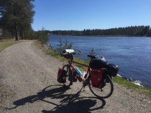 Riding down from Munksund