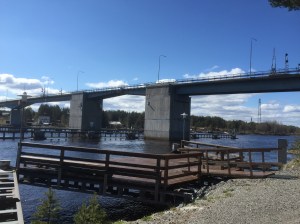 Bridge; not immediately obvious how to get up onto it