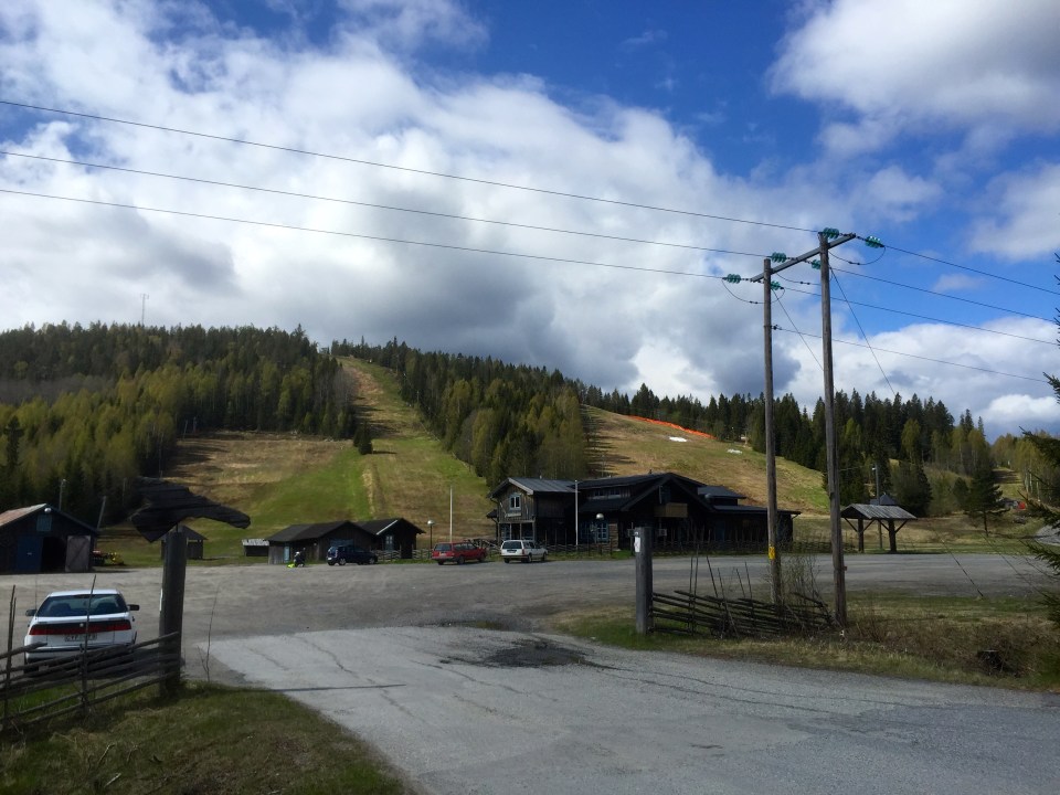 Ski slope without the snow