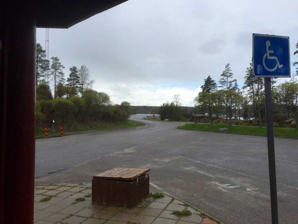 Taking a break from the rain, in a lay-by close to Timra