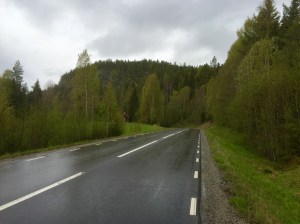 Pedalling up the 330 in the rain