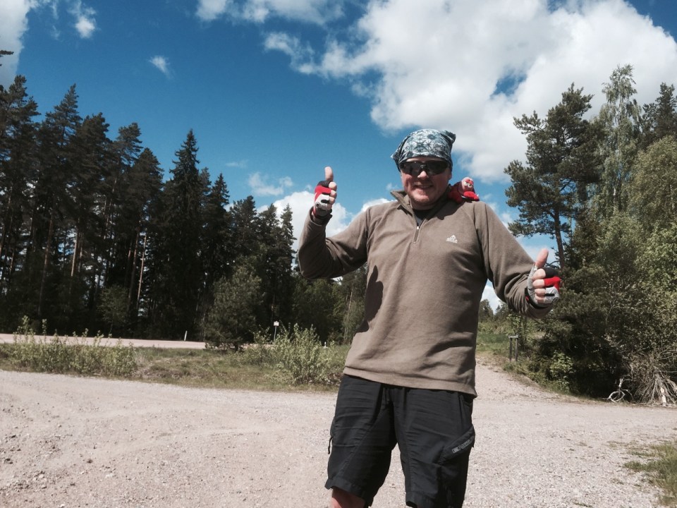 Double thumbs up for nearly being in Uppsala