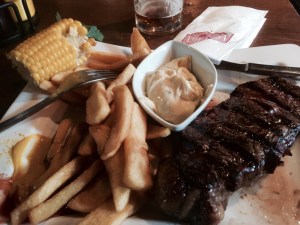 All American Diner; steak providing valuable protein