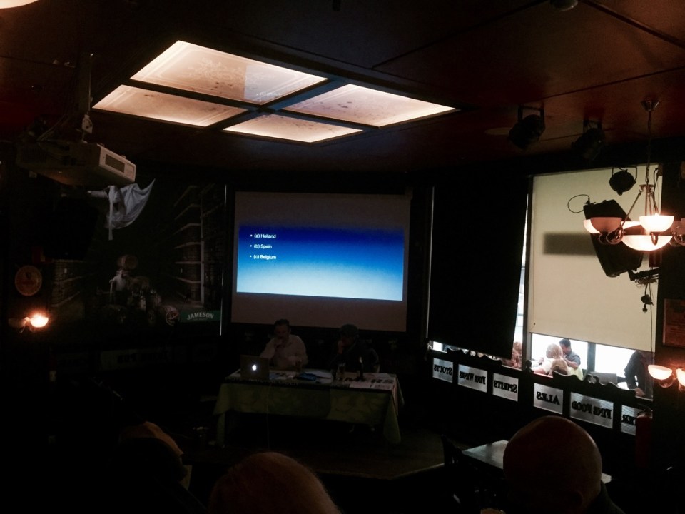 Dubliner pub quiz - run by Paddy and Alan