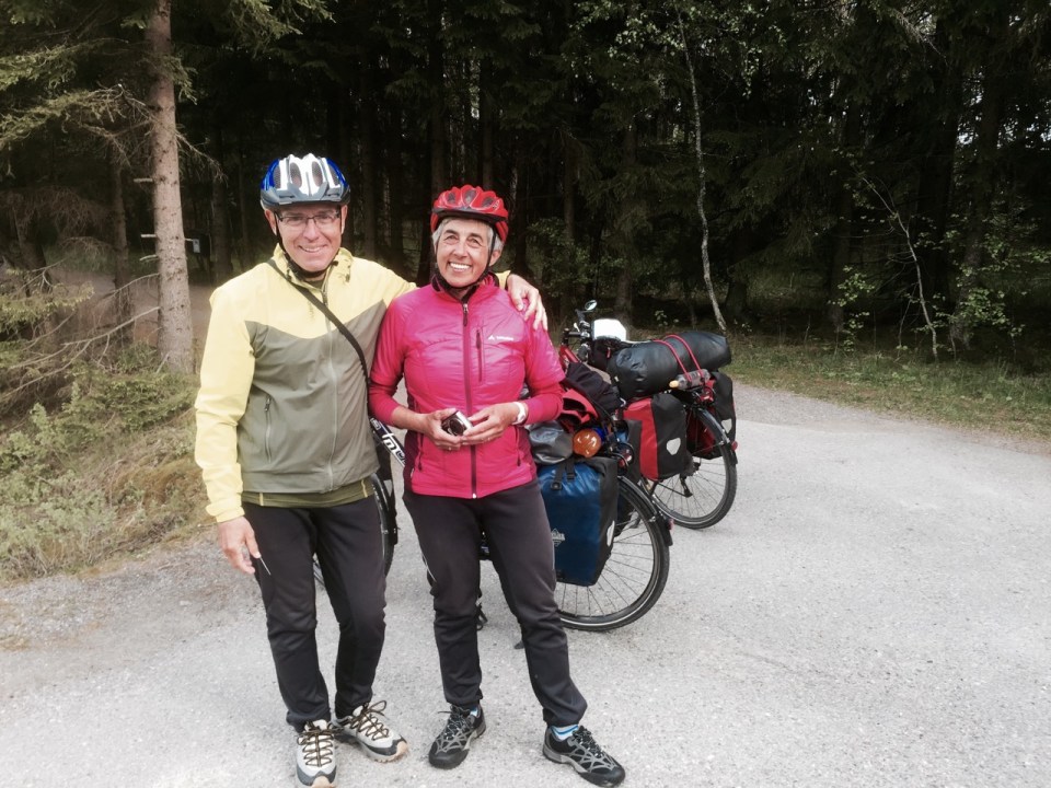 German couple of their way to Nordkapp