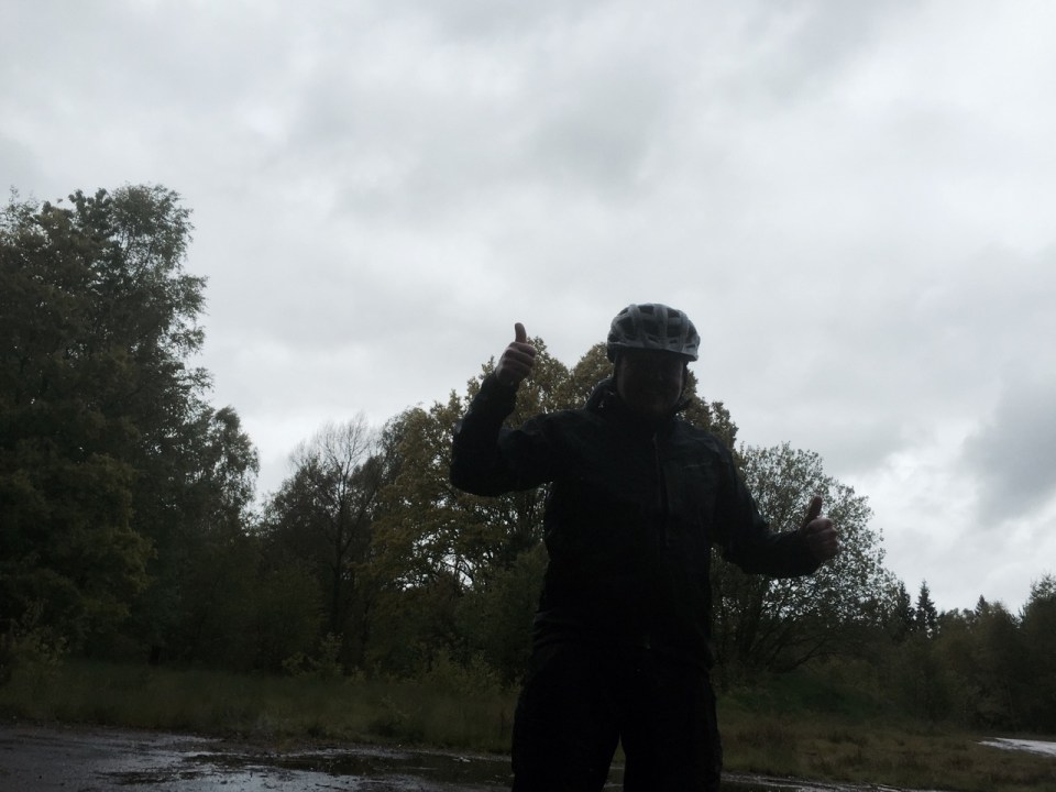 Double thumbs up despite the conditions