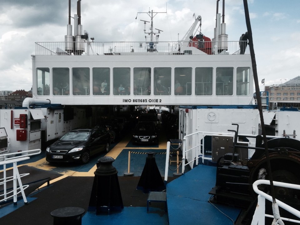 Onboard the ferry to Helsingor