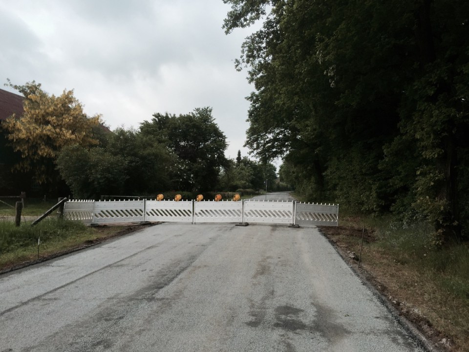 Road closed - thou shalt not pass, unless you're on a bike