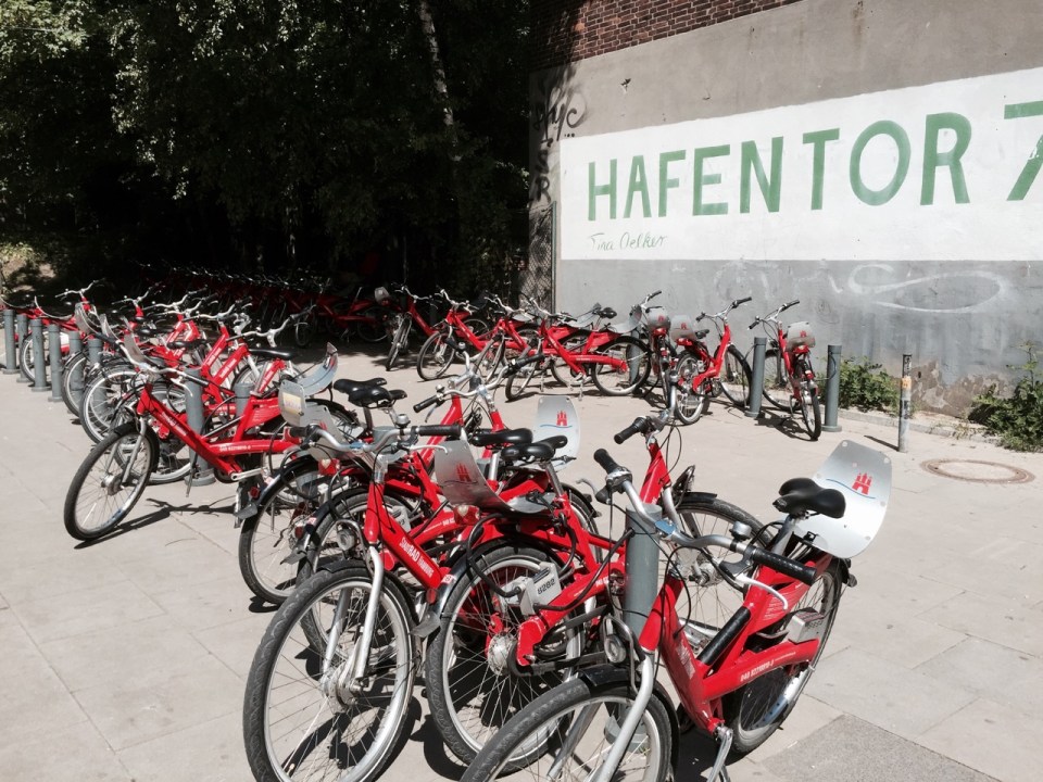 Lots of Boris Bike equivalents on offer, and red too, good choice