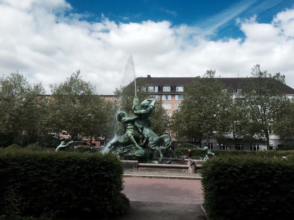 Cool fountain in Altona, Hamburg