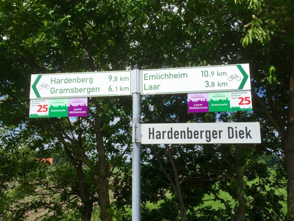 First Holland cycle sign post