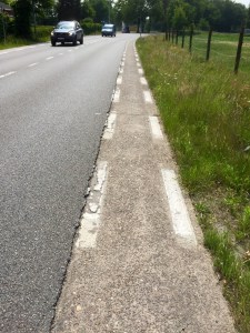 Cycle paths not so good in Belgium