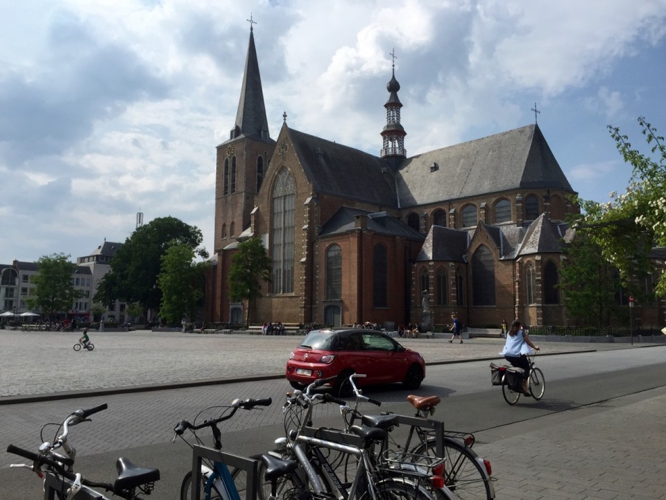 Central square and church in Turnhout