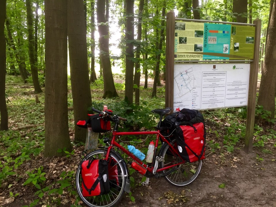 Convenient place for a break - sign had info on Neolithic activity in the area