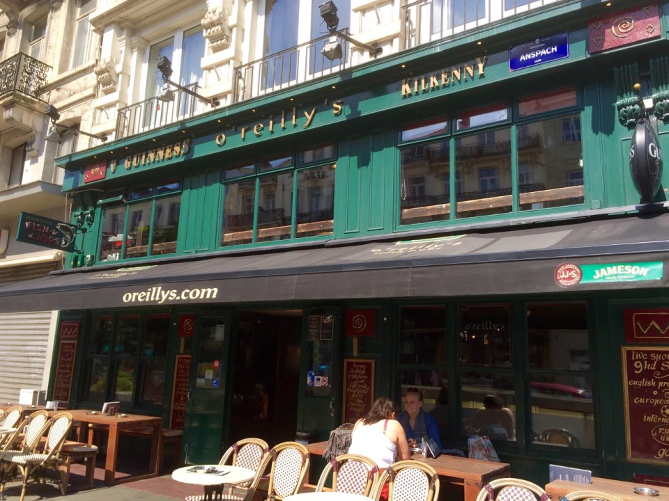Brussels - oh look, and Irish Pub, quel surprise