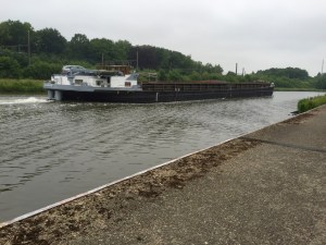 Canal connects Charleroi to Brussels and still used lots