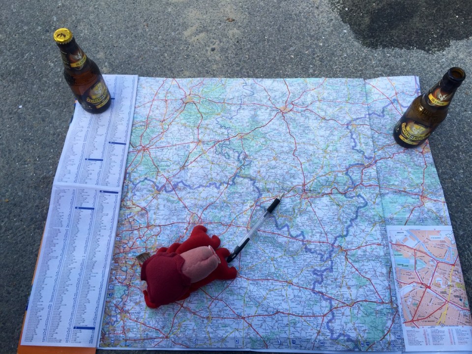 Lobster assisting with route planning, with beer, what could possibly go wrong