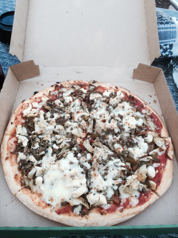 Pizza at La Croix De Vieux Pont