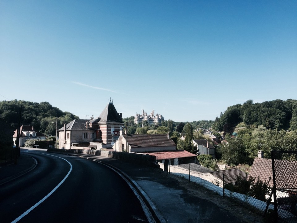 Pierrefonds - first sight of Le Chateau