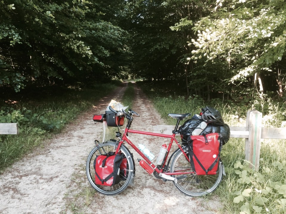Stopping for a break in Foret de Compiegne