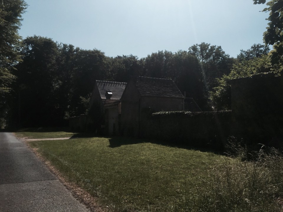 Walled house in the middle of the forest