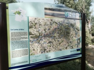 Loire a Velo sign - these appear at regular intervals