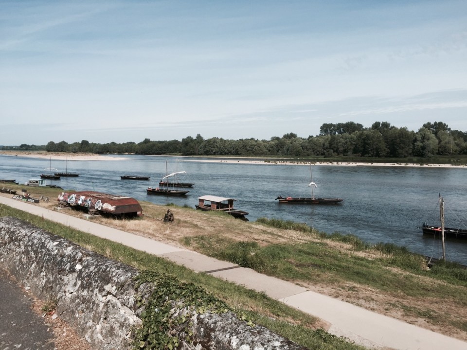 Boats on the Loire in Chaumont