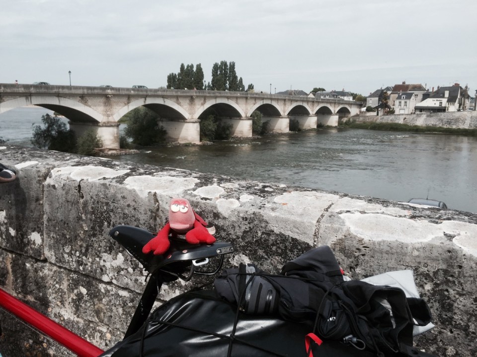Lobster taking a break; not sure what from as he doesn't do any actual pedalling