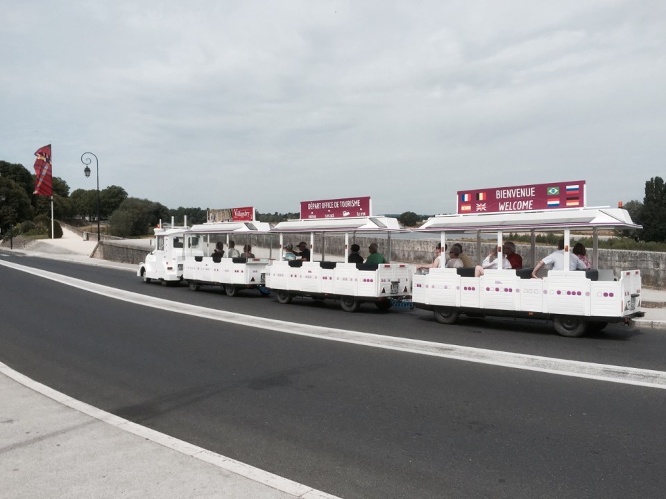 The traditional tourist train in Amboise