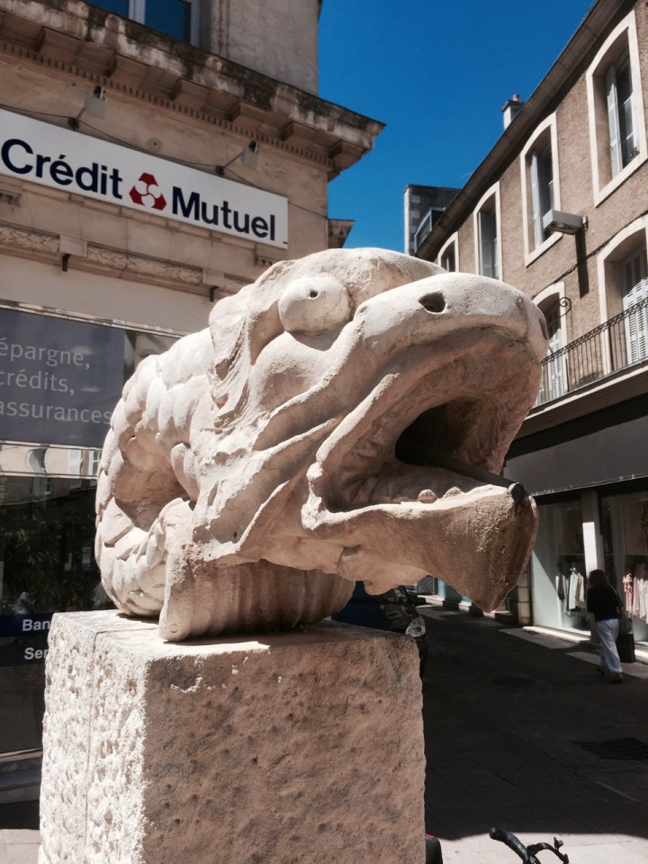 Fish statue close up