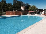 Day's end - Peupliers campsite swimming pool - bliss after a hot day's ride