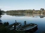 Fishing lake next to campsite, a tranquil spot
