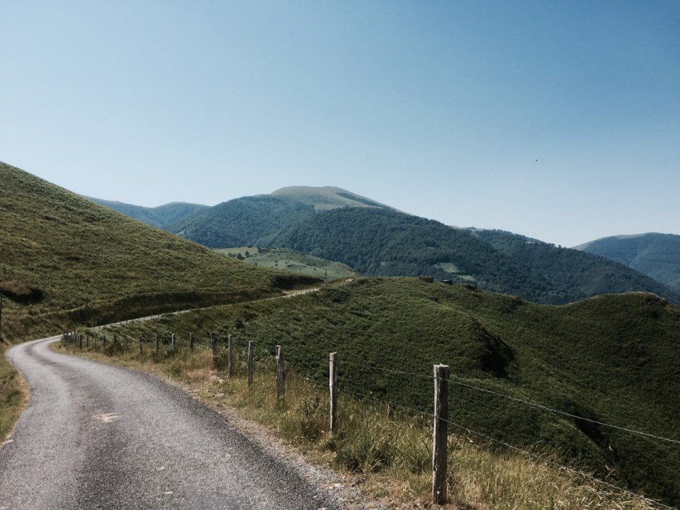 Climbing the Pyrenees on a bike - great views 2