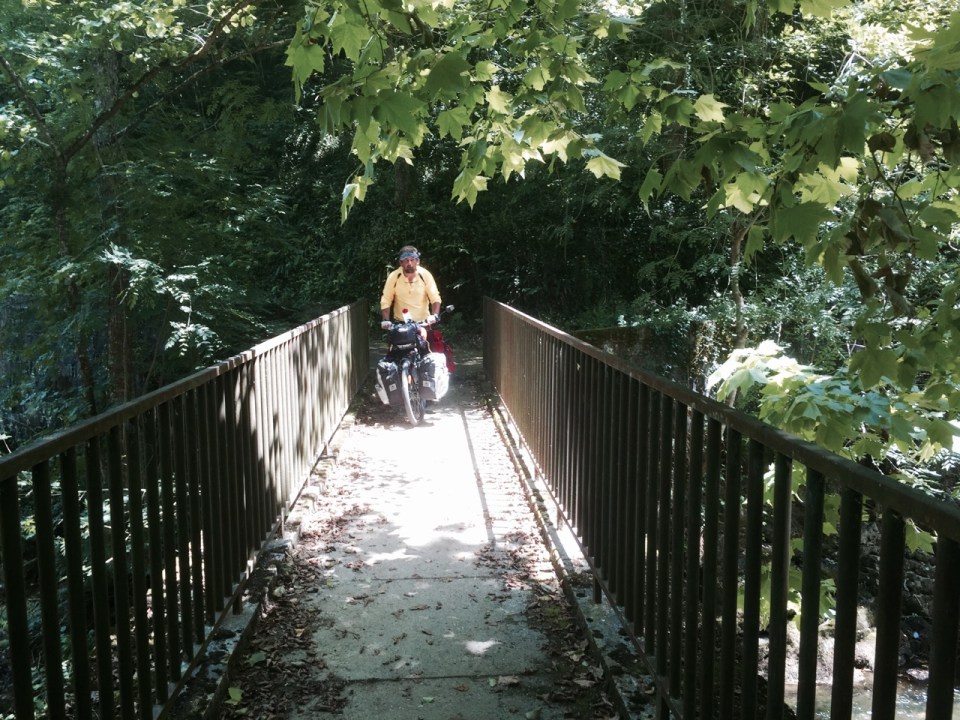 Crossing the river to Spain