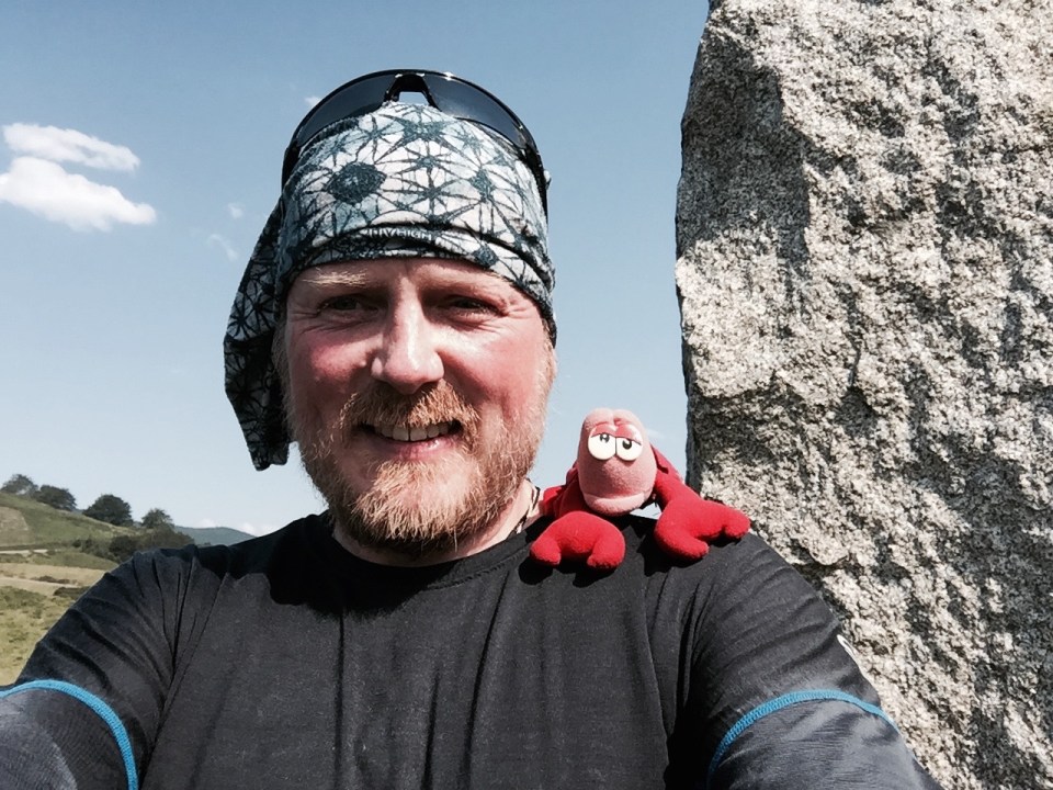 Me and Lobster taking a break at the top