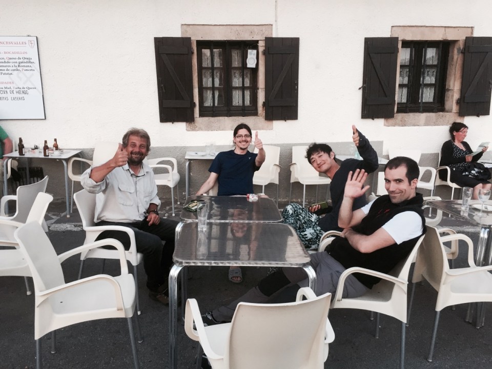 Chilling out after a hard day's riding