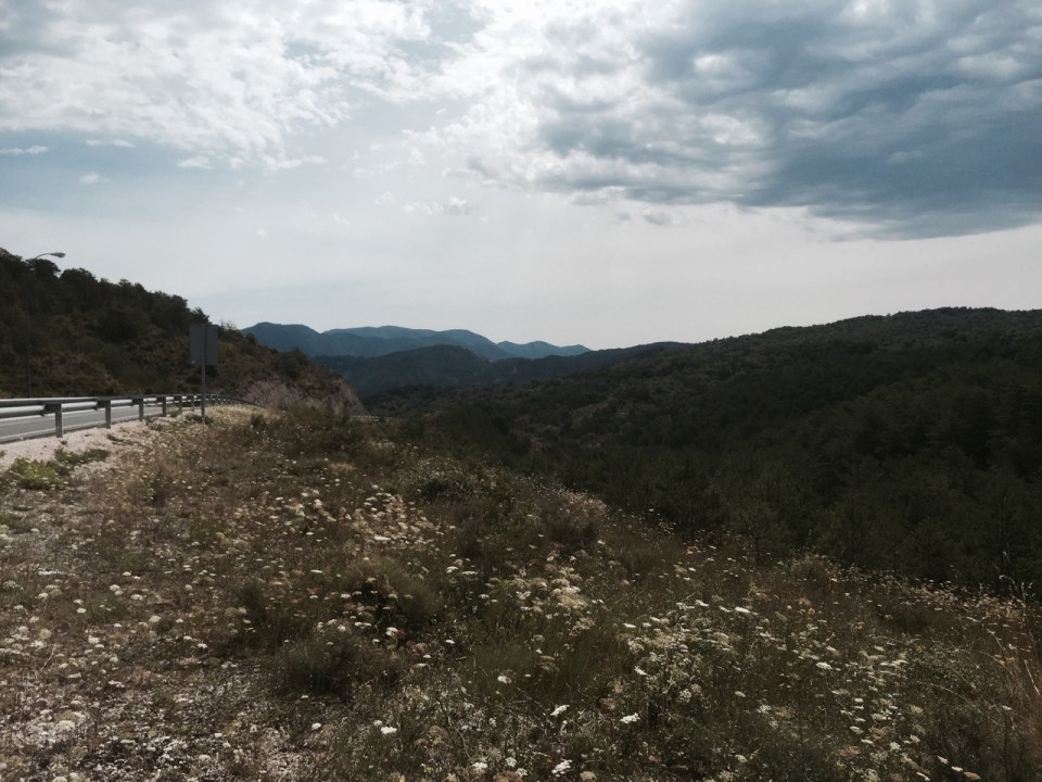 Still some pretty significant climbs to get over on the road to Pamplona